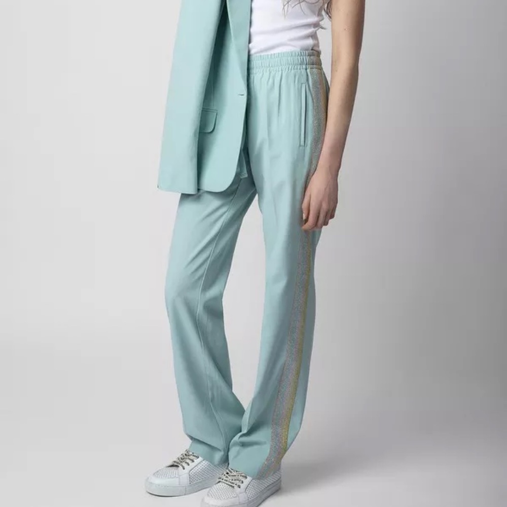 Zadig & Voltaire Pomy Crepe Drawstring Pants 4 (36)